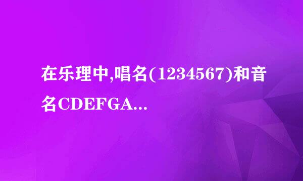 在乐理中,唱名(1234567)和音名CDEFGAB)有什么区别?