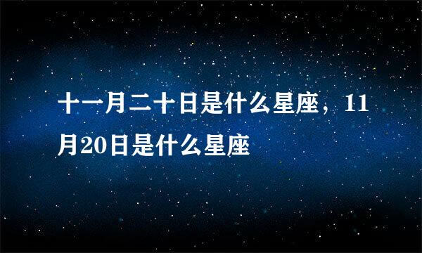 十一月二十日是什么星座，11月20日是什么星座