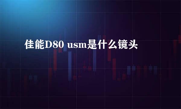 佳能D80 usm是什么镜头