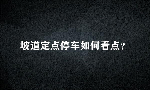 坡道定点停车如何看点？