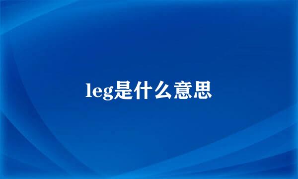 leg是什么意思