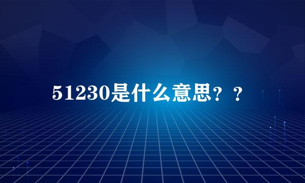 51230是什么意思？？