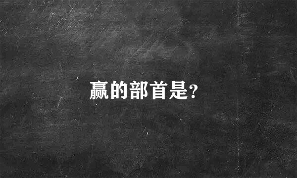 赢的部首是？