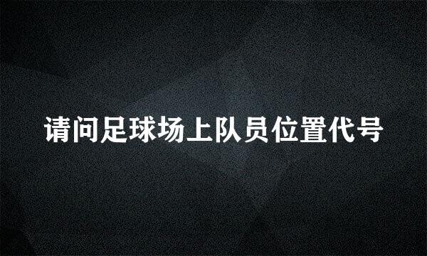 请问足球场上队员位置代号