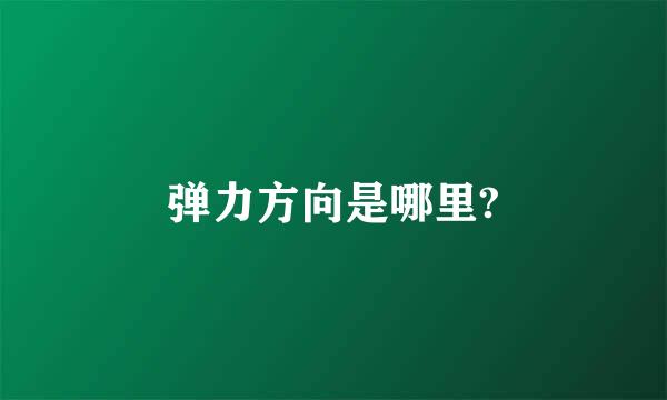 弹力方向是哪里?