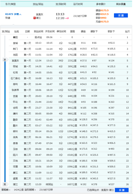 湖北宜昌的k1437在哪里坐车