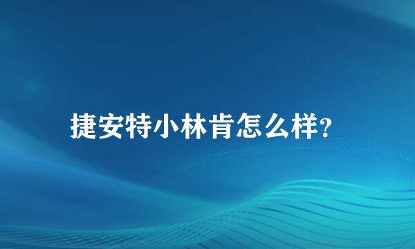 捷安特小林肯怎么样？