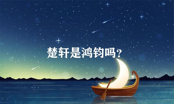 楚轩是鸿钧吗？