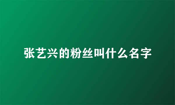 张艺兴的粉丝叫什么名字