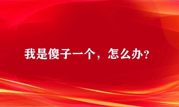 我是傻子一个，怎么办？