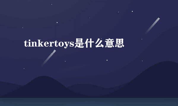 tinkertoys是什么意思