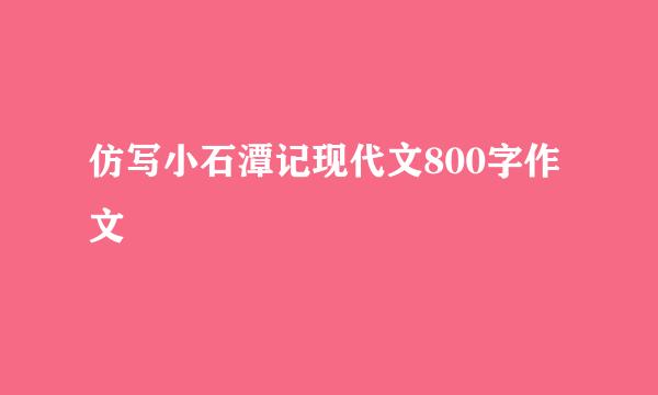 仿写小石潭记现代文800字作文