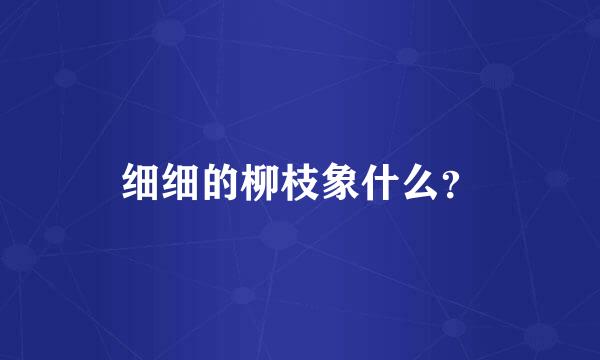 细细的柳枝象什么？