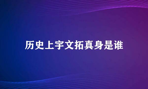 历史上宇文拓真身是谁