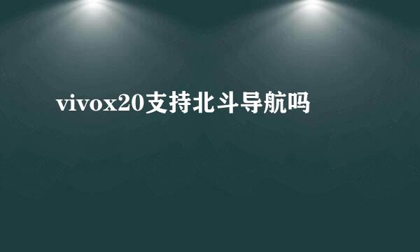 vivox20支持北斗导航吗