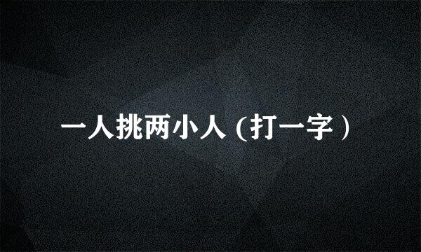 一人挑两小人 (打一字）