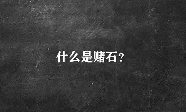 什么是赌石？