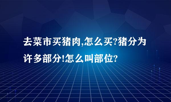 去菜市买猪肉,怎么买?猪分为许多部分!怎么叫部位?