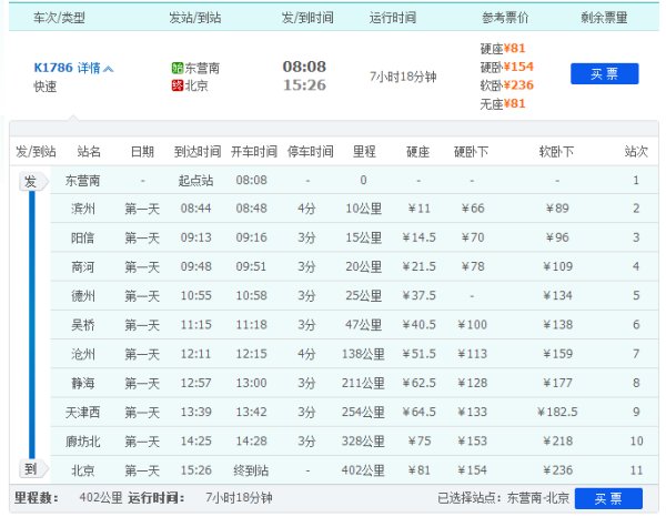 k1786列车是天津西开往北京西的吗