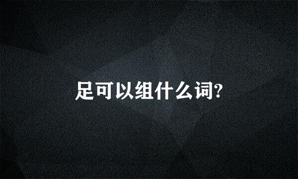 足可以组什么词?