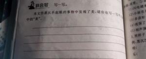 写一写平凡事物中的美100字，请学霸们多多指教