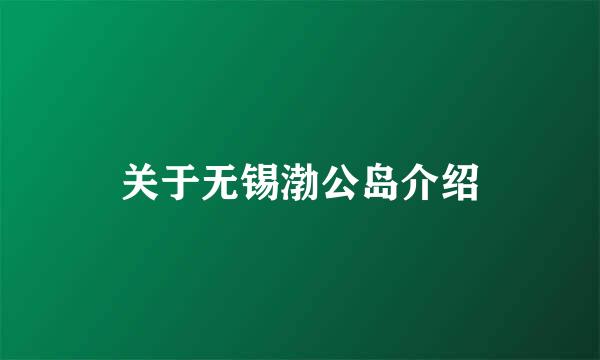 关于无锡渤公岛介绍