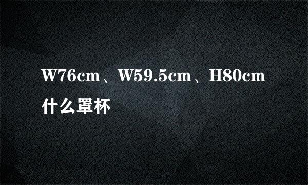 W76cm、W59.5cm、H80cm什么罩杯