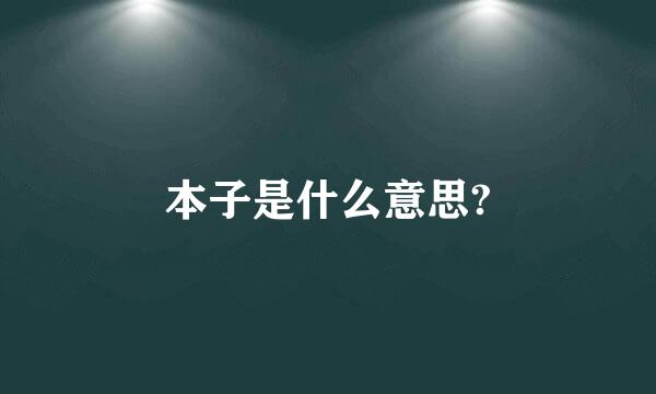 本子是什么意思?