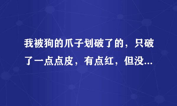 我被狗的爪子划破了的，只破了一点点皮，有点红，但没出血，用打疫苗吗？