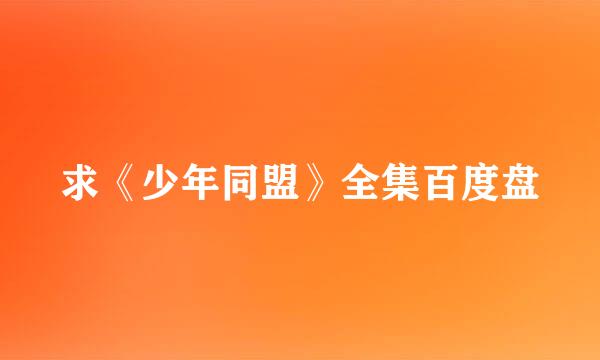 求《少年同盟》全集百度盘