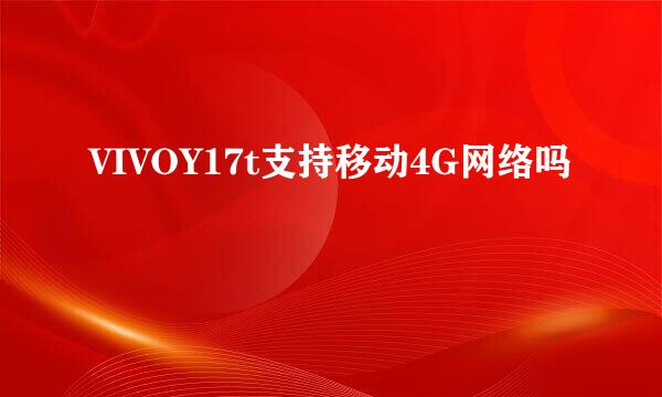 VIVOY17t支持移动4G网络吗