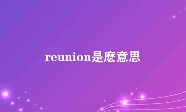 reunion是麽意思