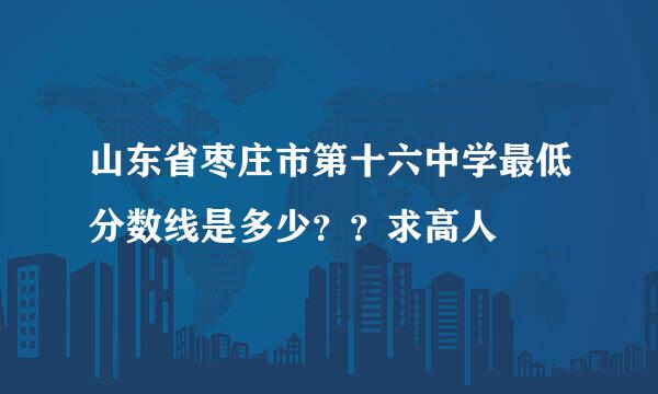 山东省枣庄市第十六中学最低分数线是多少？？求高人