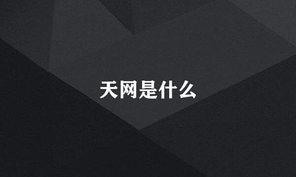 天网是什么