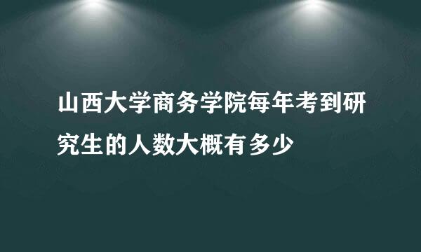 山西大学商务学院每年考到研究生的人数大概有多少