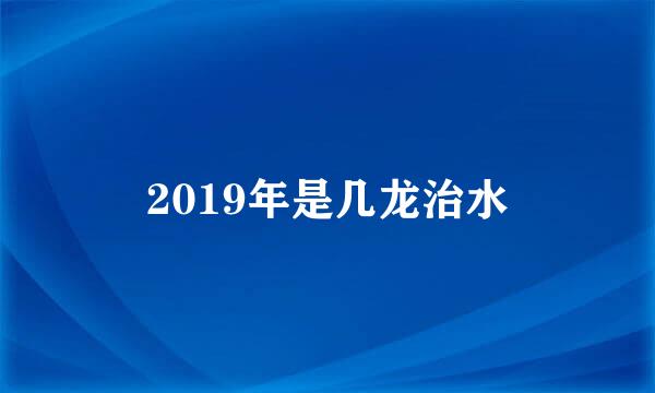 2019年是几龙治水