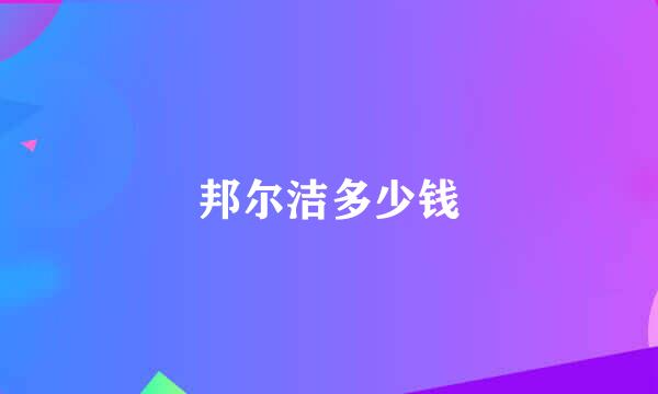 邦尔洁多少钱