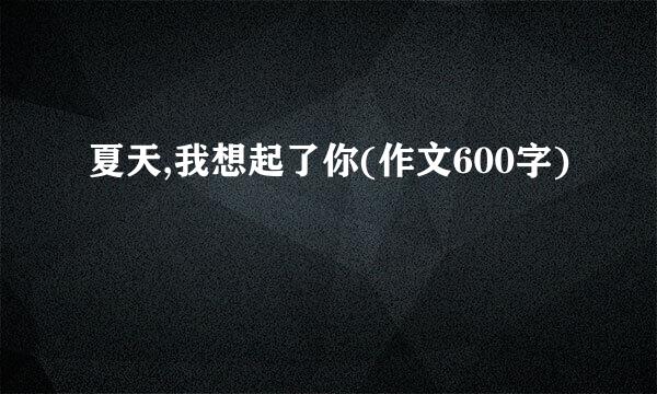 夏天,我想起了你(作文600字)