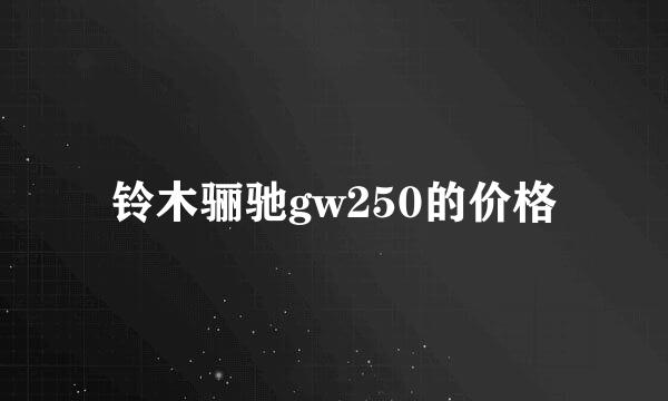 铃木骊驰gw250的价格