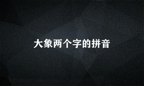 大象两个字的拼音