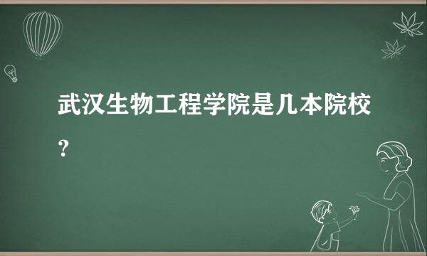 武汉生物工程学院是几本院校？