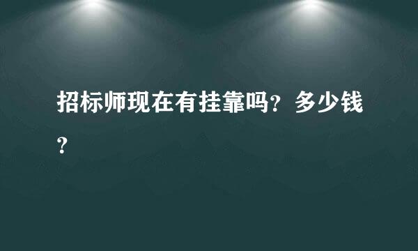 招标师现在有挂靠吗？多少钱？