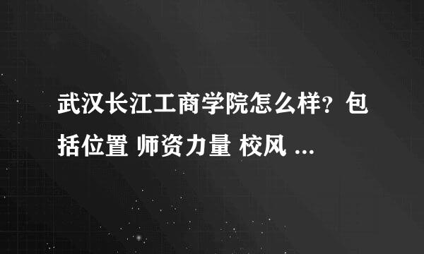 武汉长江工商学院怎么样？包括位置 师资力量 校风 反正详细 谢了！！！