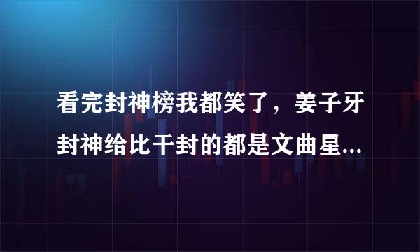 看完封神榜我都笑了，姜子牙封神给比干封的都是文曲星，封了玉皇大帝，四大天王，哼哈二将，司法天神