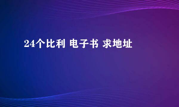 24个比利 电子书 求地址