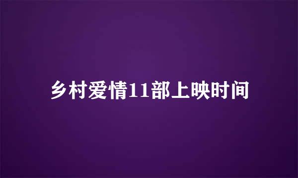 乡村爱情11部上映时间