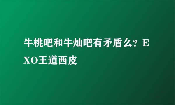 牛桃吧和牛灿吧有矛盾么？EXO王道西皮