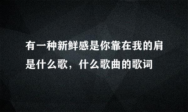 有一种新鲜感是你靠在我的肩是什么歌，什么歌曲的歌词