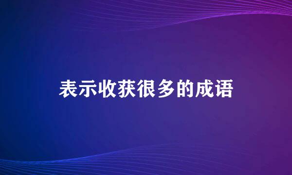 表示收获很多的成语