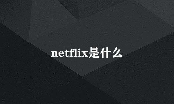 netflix是什么